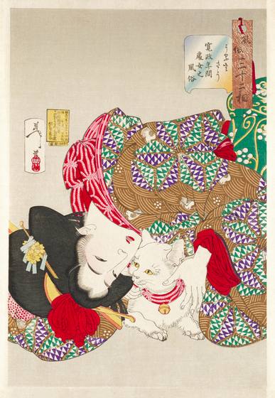 Japanese Beauty with Cat