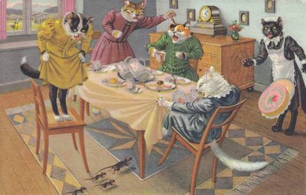 Cats Tea Party