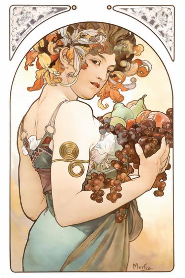 Alphonse Mucha Fruit