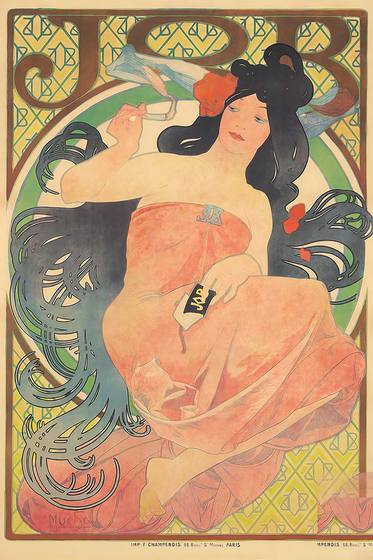 Alphonse Mucha Job Cigarette Papers