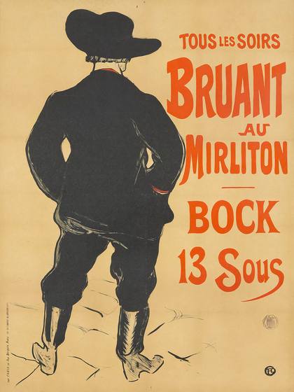Henri de Toulouse-Lautrec Bruant au Mirliton / Bock 13 Sous
