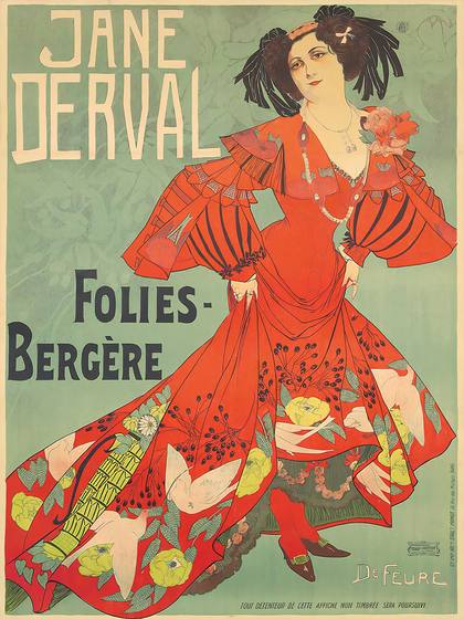 Eugene Grasset Jane Derval/Folies Bergere