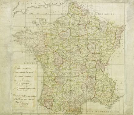 Map of France After the Revolution in