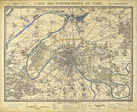 Carte Des Fortifications de Paris 1832