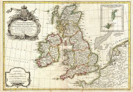 Zannoni Map of the British Isles Janvier