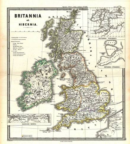 Spruner Map of the British Isles Britannia Hibernia