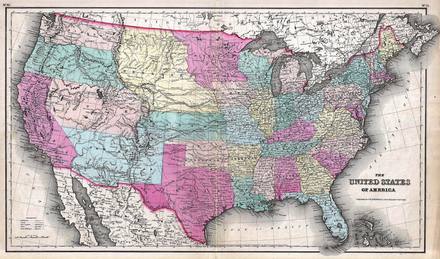Colton Map of the United States