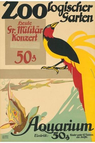 Vintage Zoo Bird of Paradise Poster