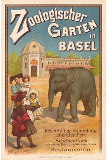 Vintage Zoo Elephant Poster