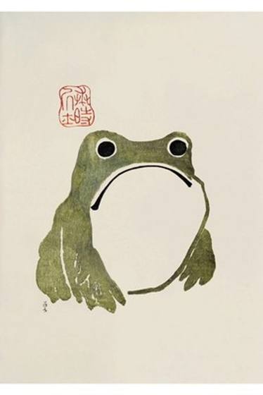 Grumpy Frog by Matsumoto Hoji