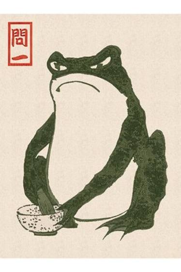 Frog Preparing Tea by Matsumoto Hoji