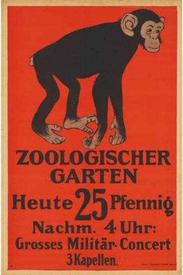 Vintage Zoo Chimpanzee Poster