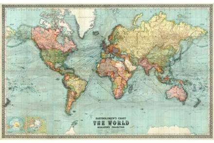 Bartholomew's Chart of the World 1914