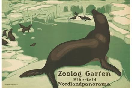 Vintage Zoo Sea Lions Poster