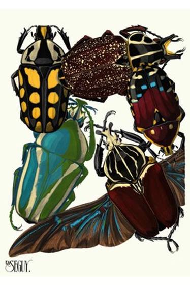 Art Deco Insects Plate 3 by E.A. Seguy