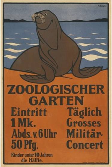 Vintage Zoo Sea Lion Poster