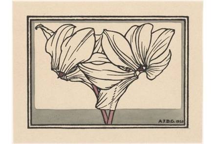 Antique Cyclamen Botanical Print