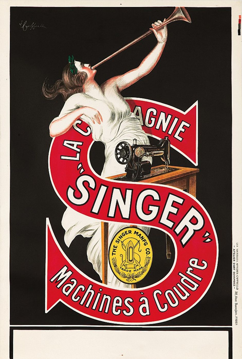 Singer 1921 - Leonetto Cappiello Vintage Advertising Poster, Belle Epoque French Print, Poster Art Wall Art