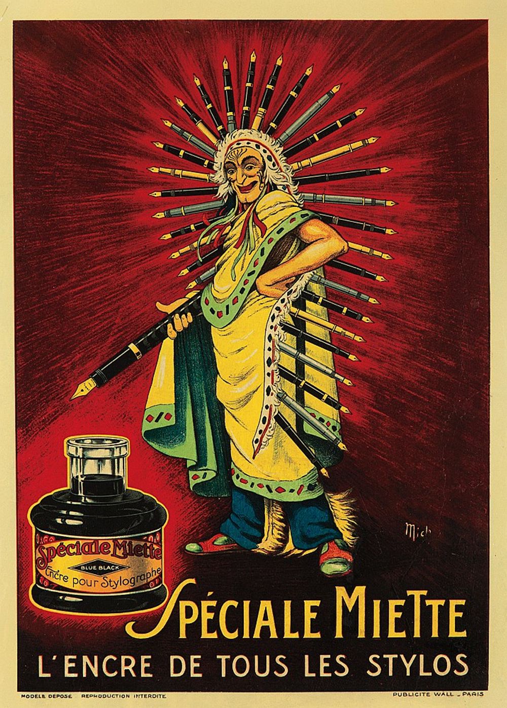 Speciale Miette 1920 - Mich Michel Liebeaux Vintage Poster, Belle Epoque French Print, Poster Art Wall Art