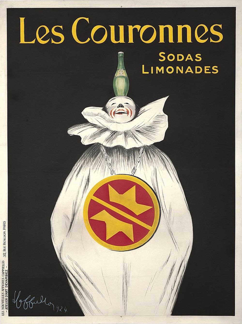 Les Couronnes 1924 - Leonetto Cappiello Vintage Advertising Poster, Belle Epoque French Print, Poster Art Wall Art