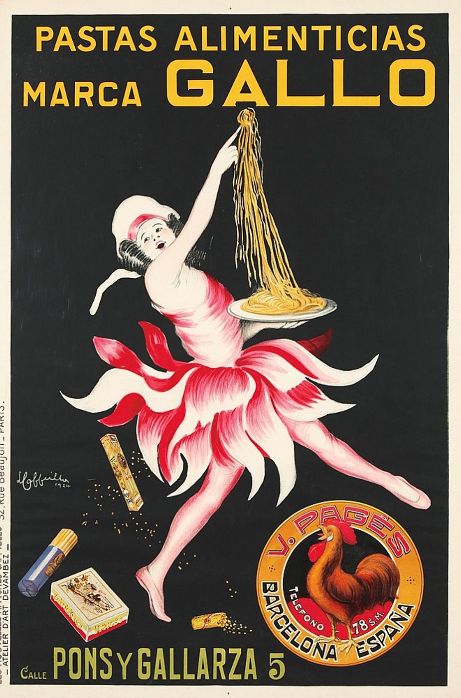 Gallo 1924 - Leonetto Cappiello Vintage Advertising Poster, Belle Epoque French Print, Poster Art Wall Art