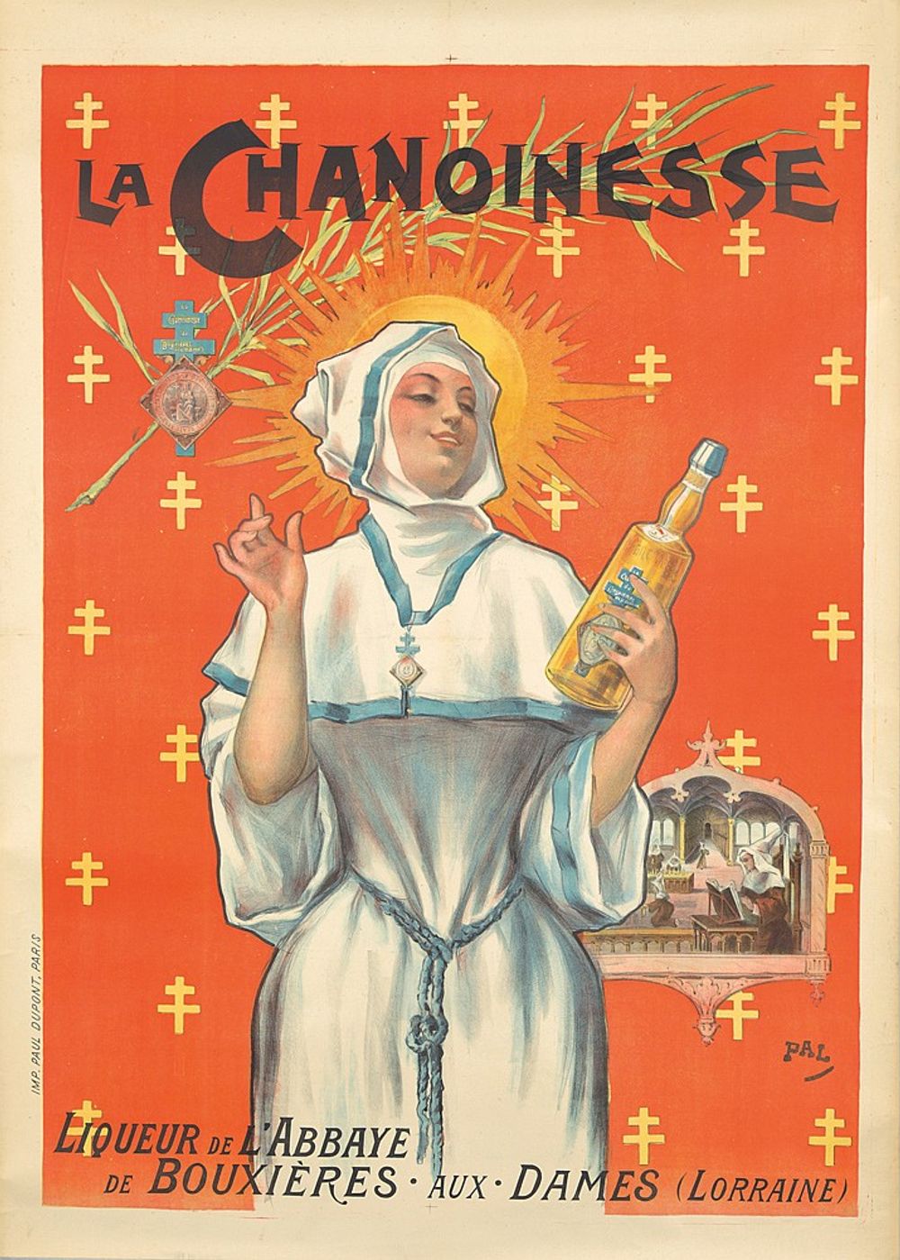 La Chanoinesse 1897 - PAL Belle Epoque Poster, Vintage French Advertising Print, Poster Art Wall Art