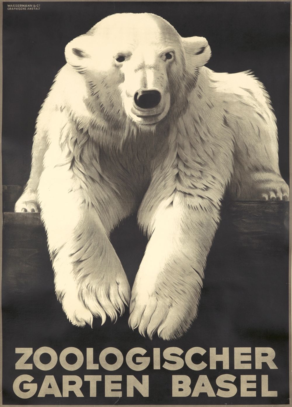 Zoologischer Garten Basel 1920 - Urs Eggenschwyler Vintage Poster, Belle Epoque French Print, Poster Art Wall Art