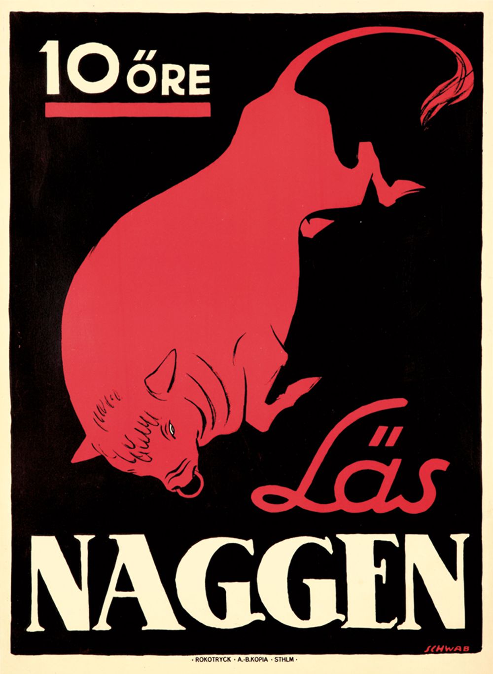 Las Naggen 1910 - Eigil Schwab Vintage Poster, Belle Epoque French Print, Poster Art Wall Art