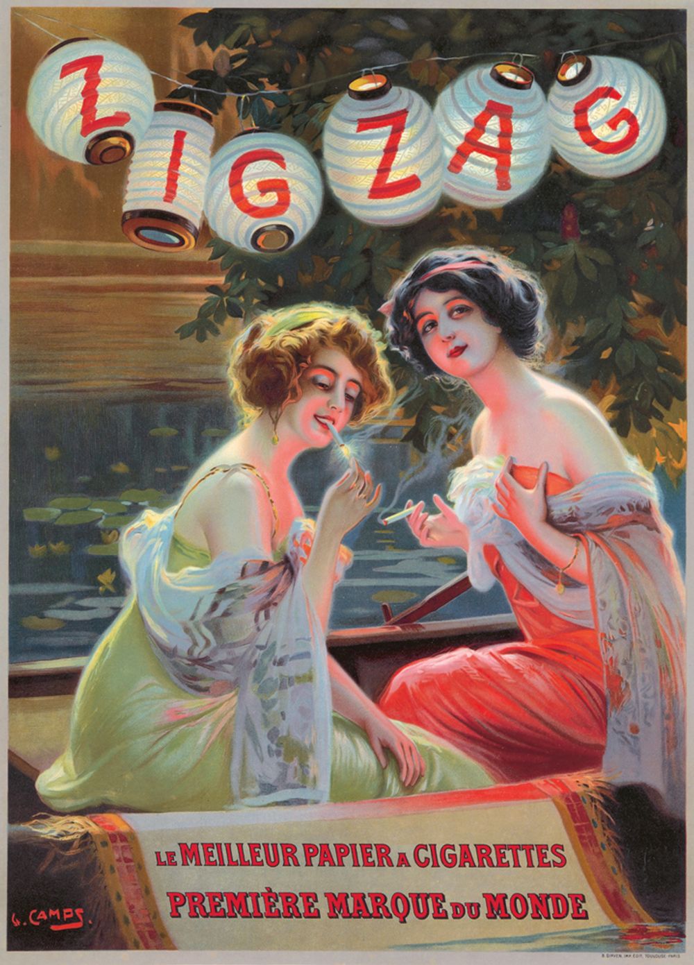 Zig-Zag 1901 - Gaspar Camps I Junyent Vintage Poster, Belle Epoque French Print, Poster Art Wall Art