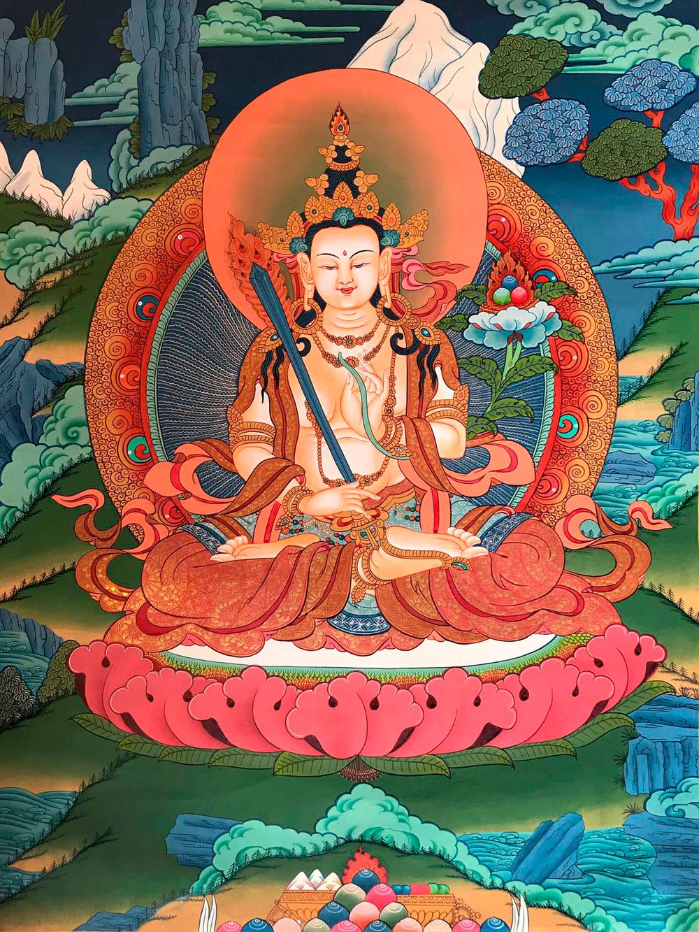 Tibetan Buddhist Thangka Print No. 35 - Sacred Himalayan Art, Meditation Decor, Spiritual Wall Art, Mindfulness Gift