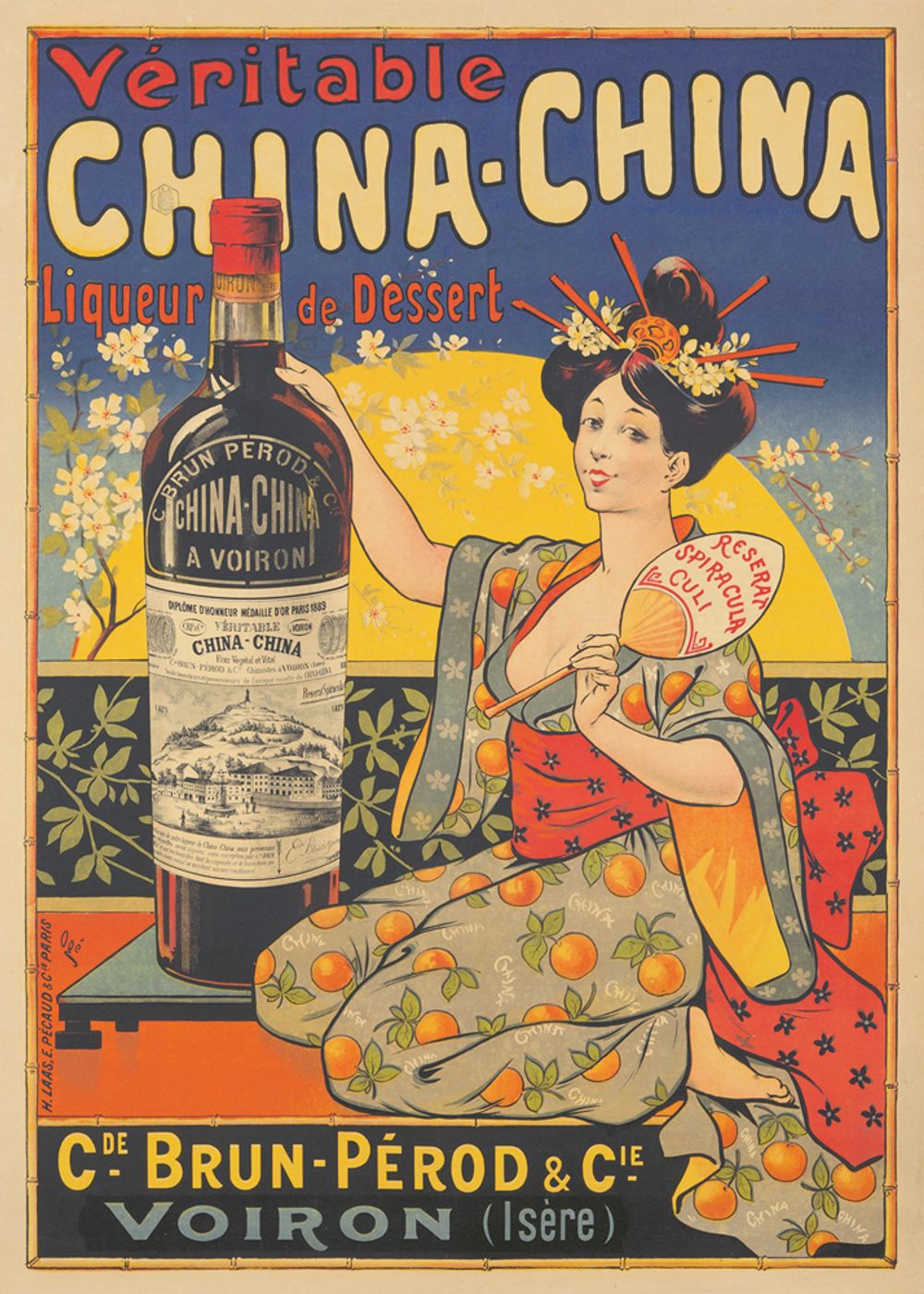 China-China 1900 - Eugene Oge Vintage Poster, Belle Epoque French Print, Poster Art Wall Art