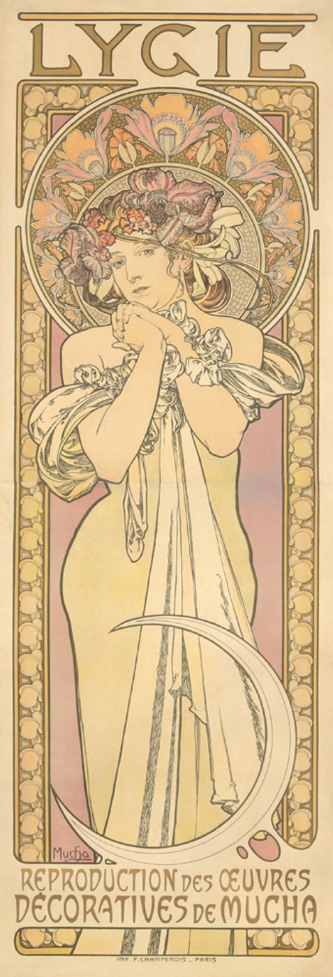 Lygie 1901 - Alphonse Mucha Art Nouveau Poster, Belle Epoque French Print, Woman Portrait Wall Art