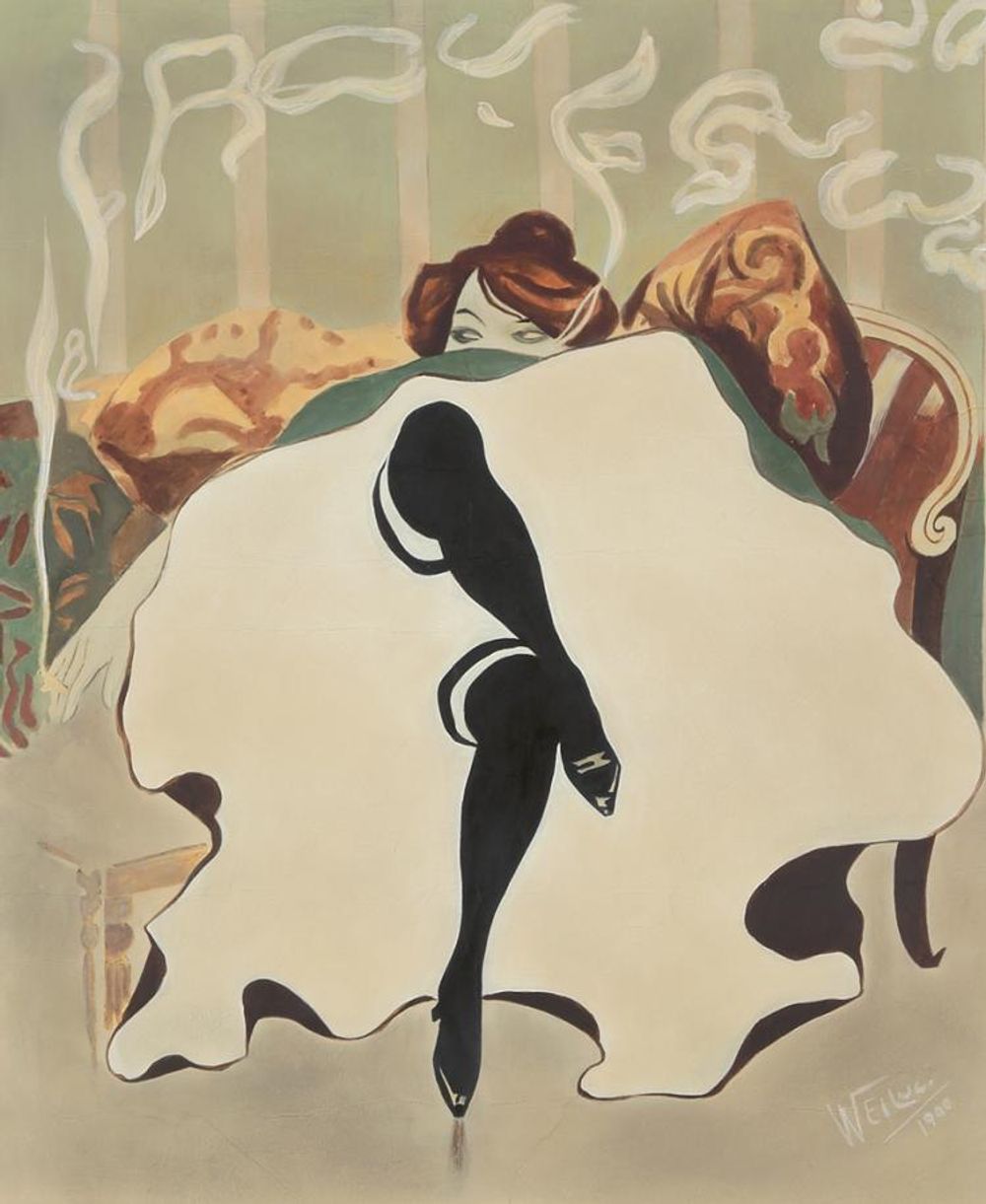 Le Frou-Frou : Maquette 1900 - Lucien-henri Weil Vintage Poster, Belle Epoque French Print, Poster Art Wall Art