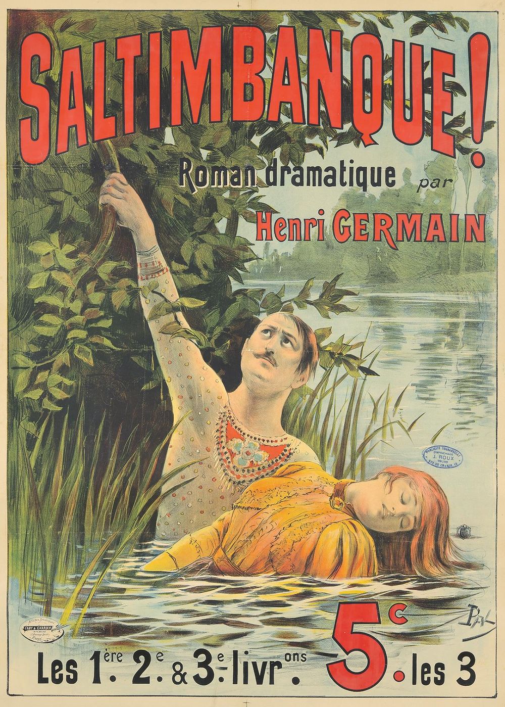 Saltimbanque! 1899 - PAL Belle Epoque Poster, Vintage French Advertising Print, Poster Art Wall Art