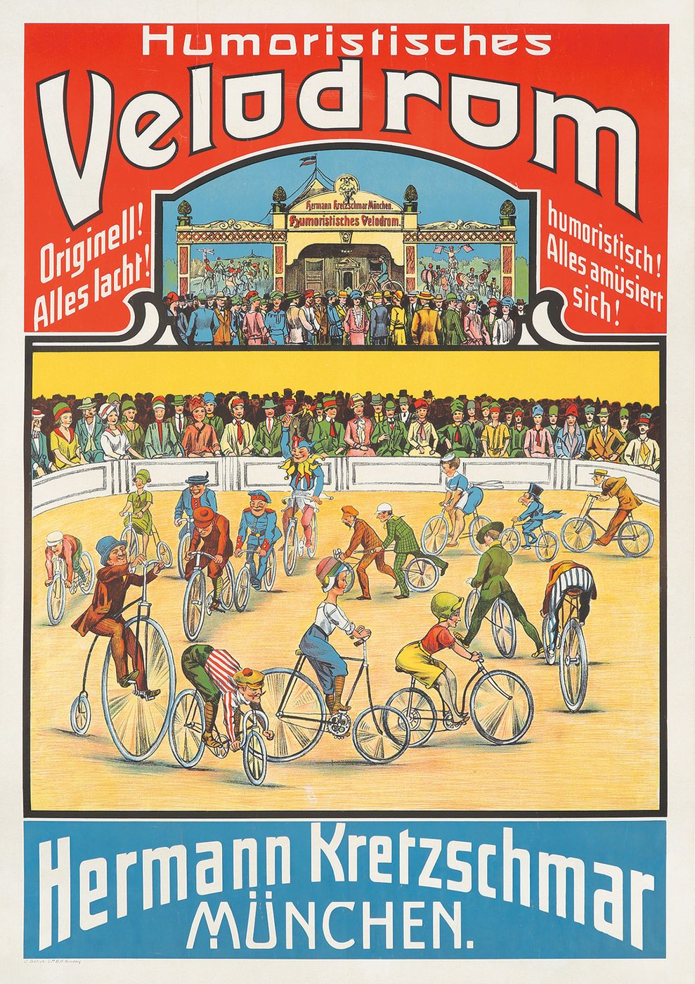 Velodrom 1925 - Vintage Poster, Belle Epoque French Print, Poster Art Wall Art