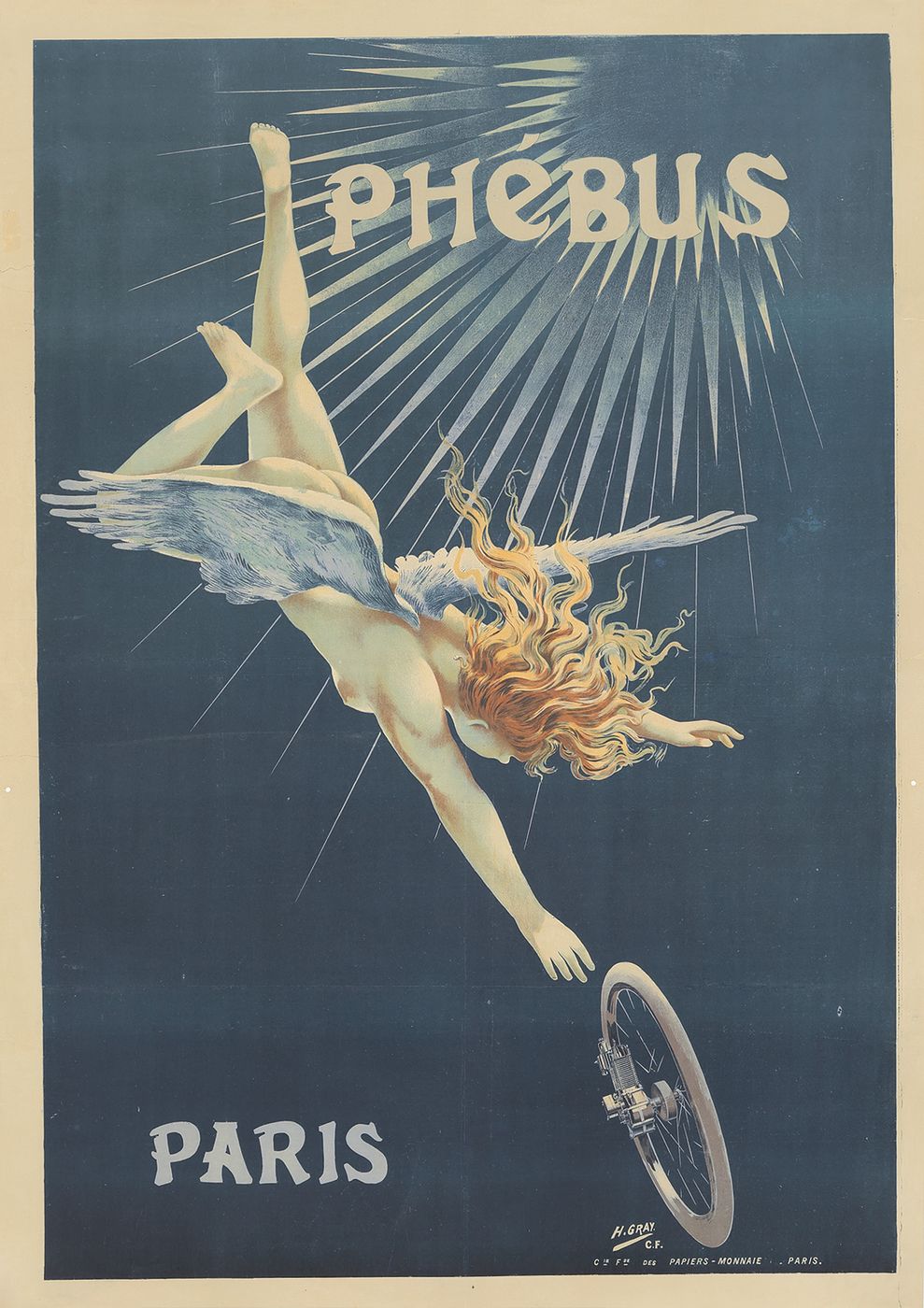 Phebus 1898 - H. Gray Vintage Poster, Belle Epoque French Print, Poster Art Wall Art
