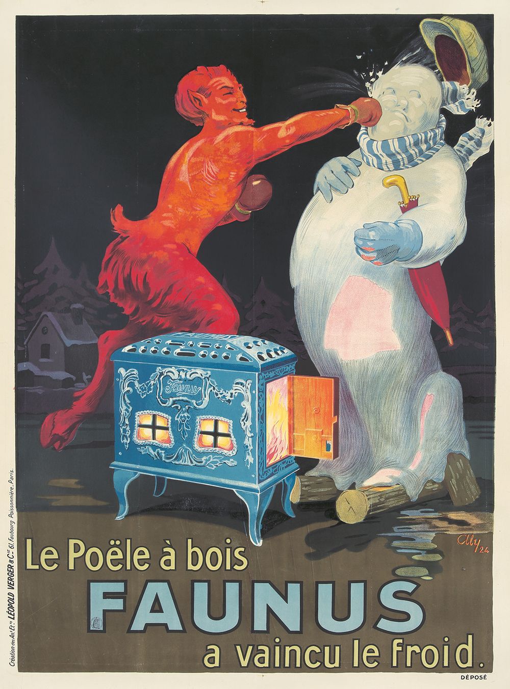 Faunus 1924 - Aly Vintage Poster, Belle Epoque French Print, Poster Art Wall Art