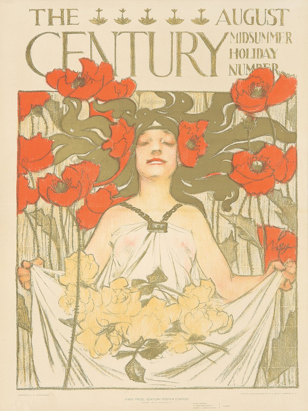 The August Century/Midsummer Holiday Number 1896 - Joseph C. Leyendecker Vintage Poster, Belle Epoque French Print, Poster Art Wall Art