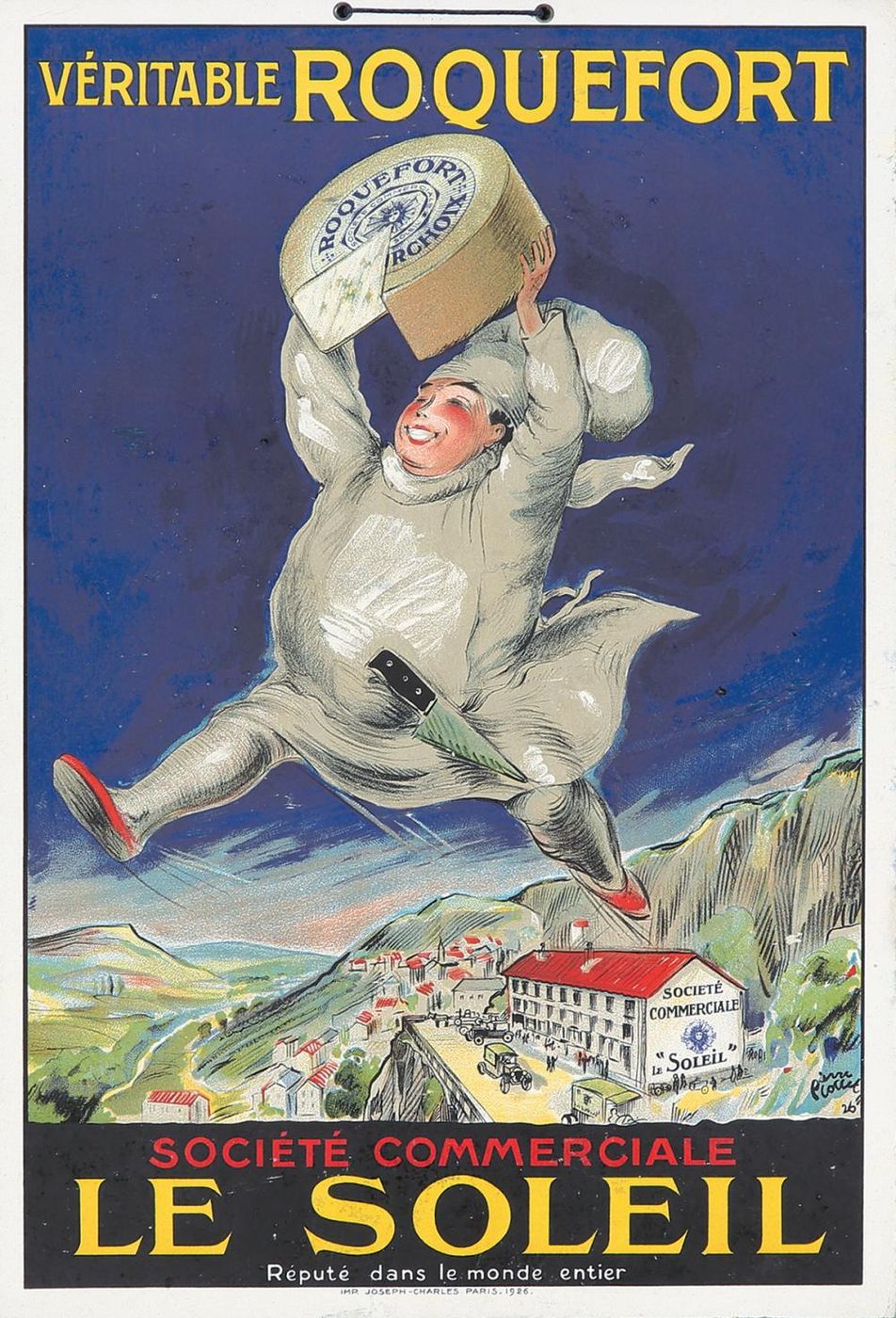 Le Soleil / Roquefort 1926 - Pierre Collet Vintage Poster, Belle Epoque French Print, Poster Art Wall Art