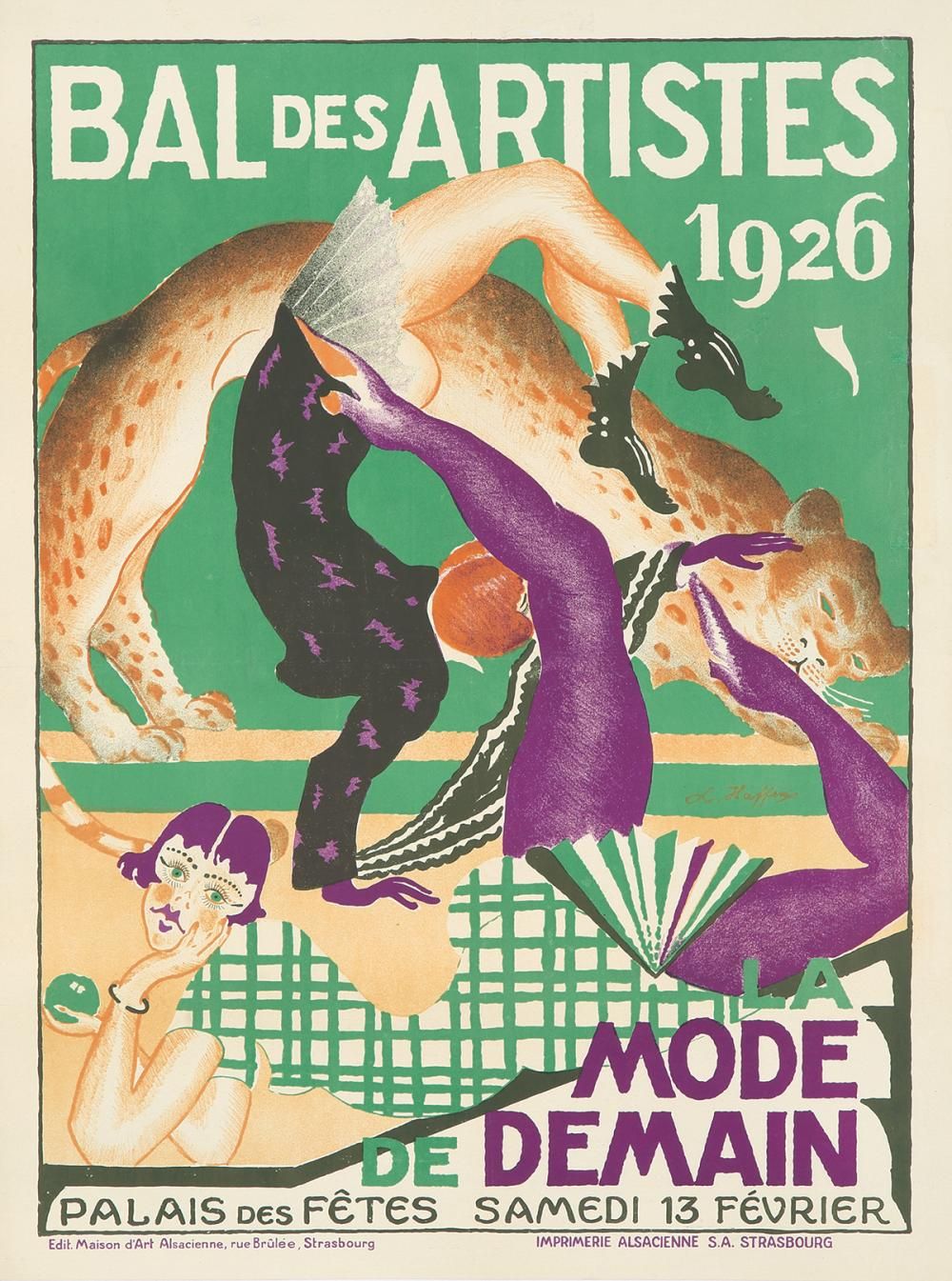 Bal des Artistes 1926 / La Mode de Demain 1926 - Lucien Haffen Vintage Poster, Belle Epoque French Print, Poster Art Wall Art