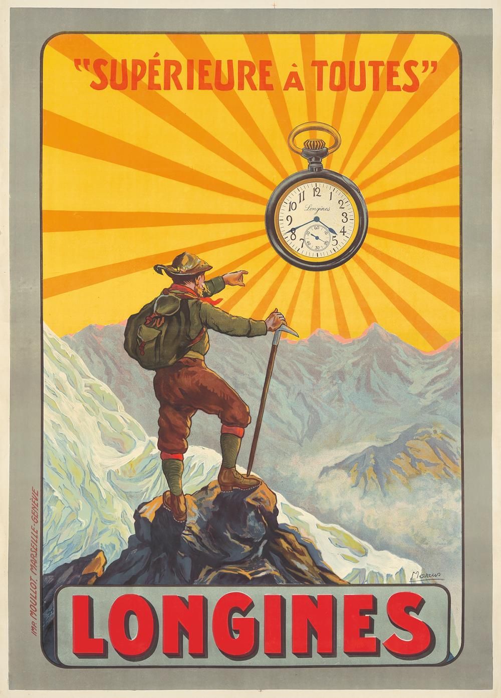 Longines 1910 - Marcus Vintage Poster, Belle Epoque French Print, Poster Art Wall Art