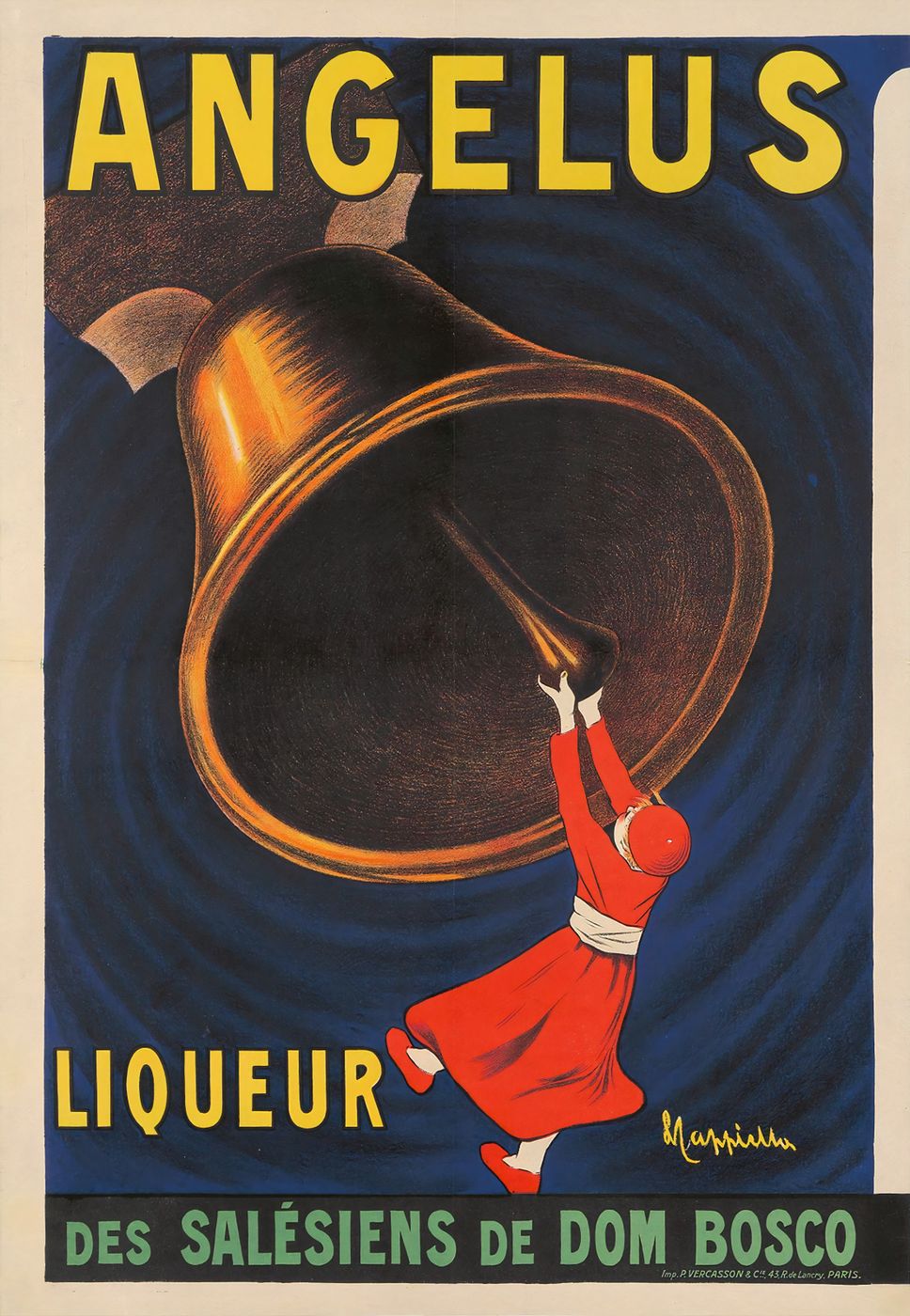 Leonetto Cappiello Angelus Liqueur - Vintage Liqueur Poster, Art Nouveau Bar Cart Wall Art, Cocktail Bar Decor, Kitchen Print