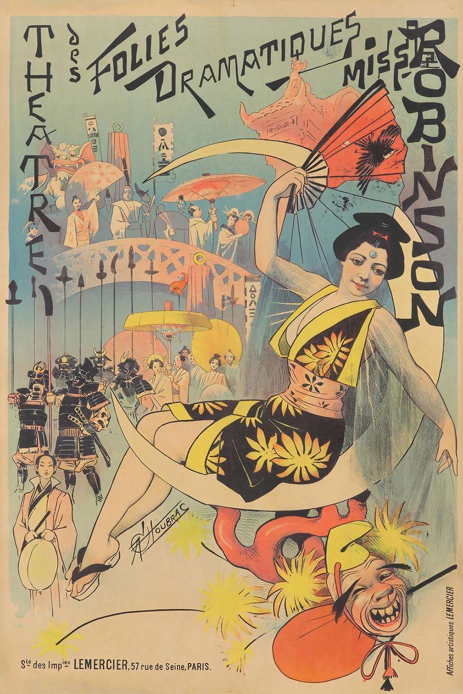 Jules Cheret Theatre des Folies Dramatiques / Miss Robinson