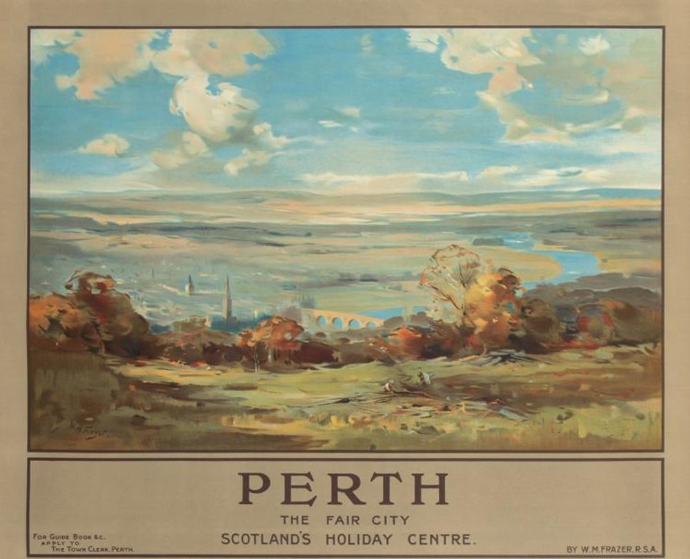 Perth 1925 - William Miller Frazer Vintage Poster, Belle Epoque French Print, Poster Art Wall Art