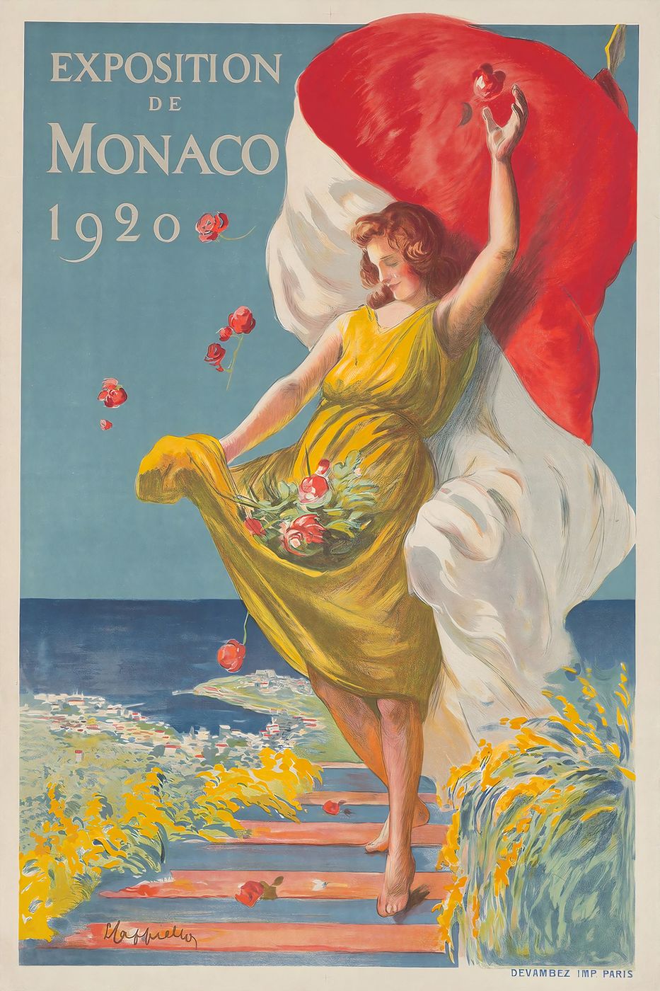Exposition de Monaco 1920 1920 - Leonetto Cappiello Vintage Advertising Poster, Belle Epoque French Print, Poster Art Wall Art