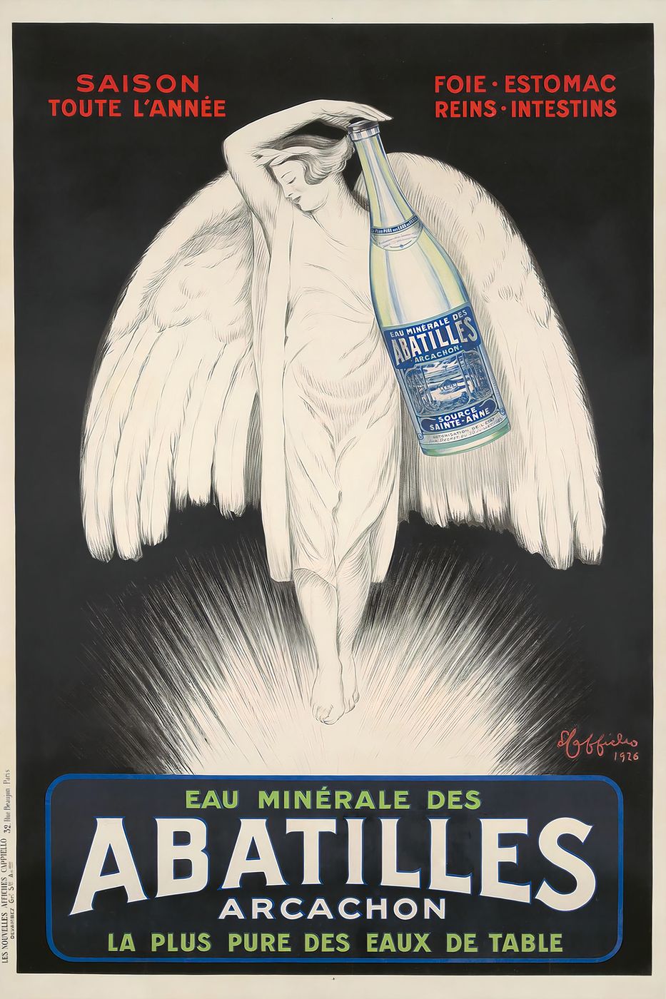Eau Minerale des Abatilles 1926 - Leonetto Cappiello Vintage Advertising Poster, Belle Epoque French Print, Poster Art Wall Art