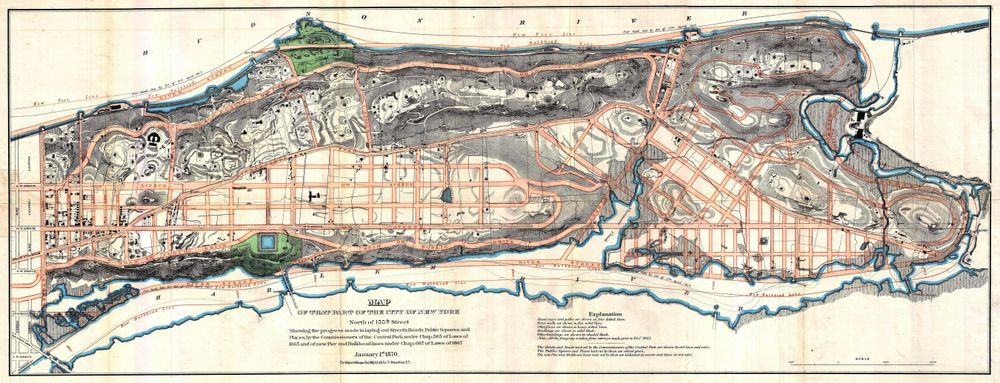 Knapp Map of Northern Manhattan New York City Harlem Washington Heights Inwood Geographicus Northernmanhattan Knapp - Antique Vintage Map Pr
