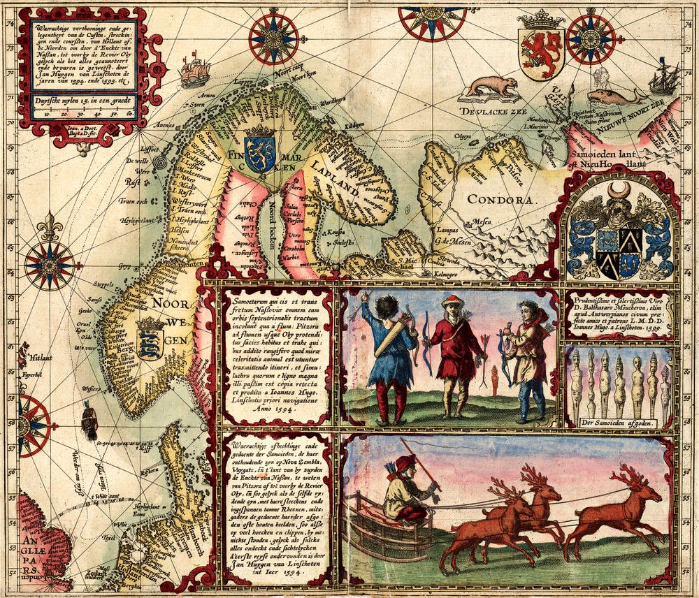 Old Map of Norway 1601 - Antique Vintage Map Print, Old Cartography Wall Art, Historical Map Poster, Vintage Travel Decor