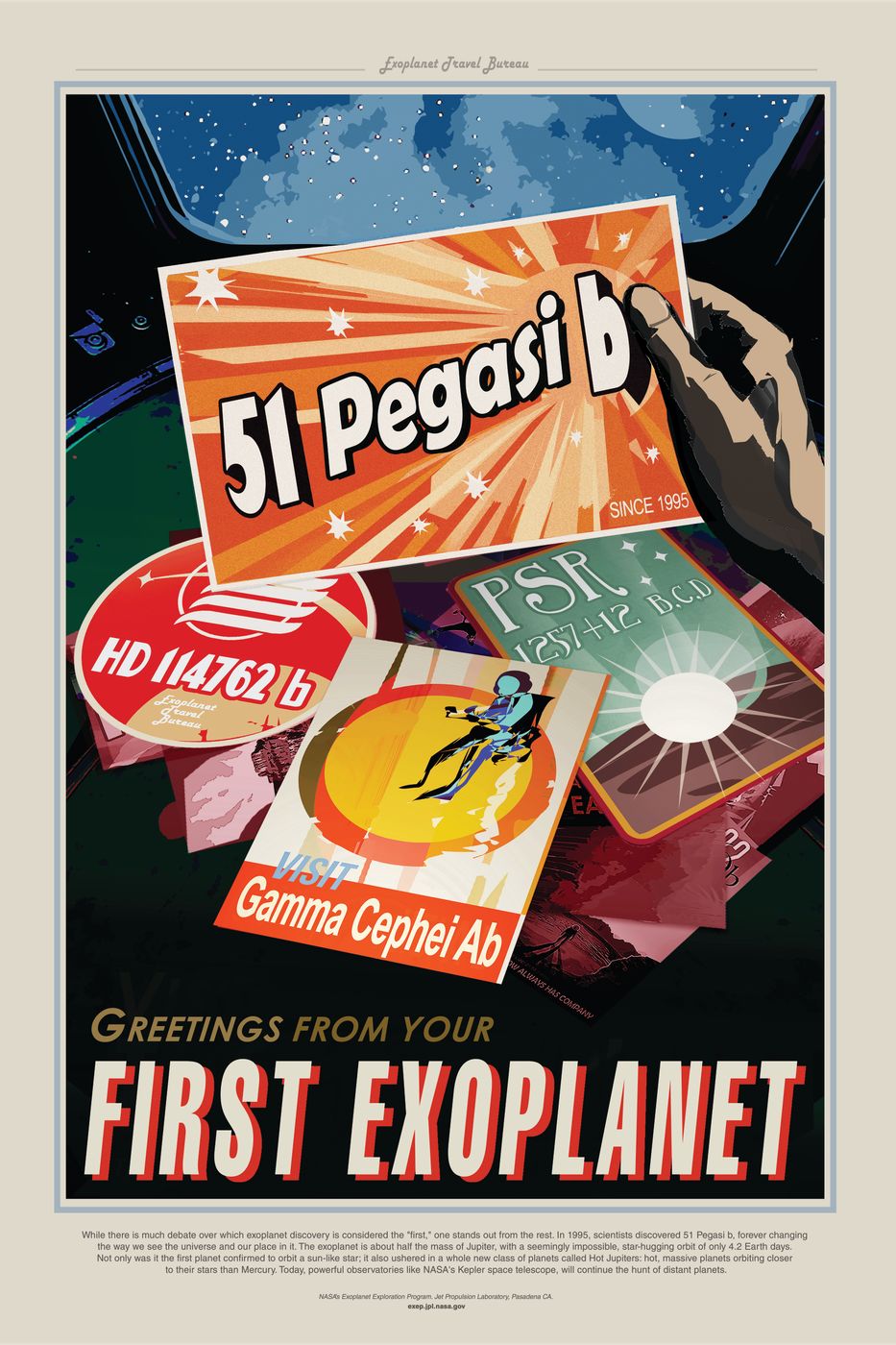 Peg51 - NASA Visions of the Future Retro Space Travel Poster, Vintage Sci-Fi Wall Art, Galaxy Space Decor