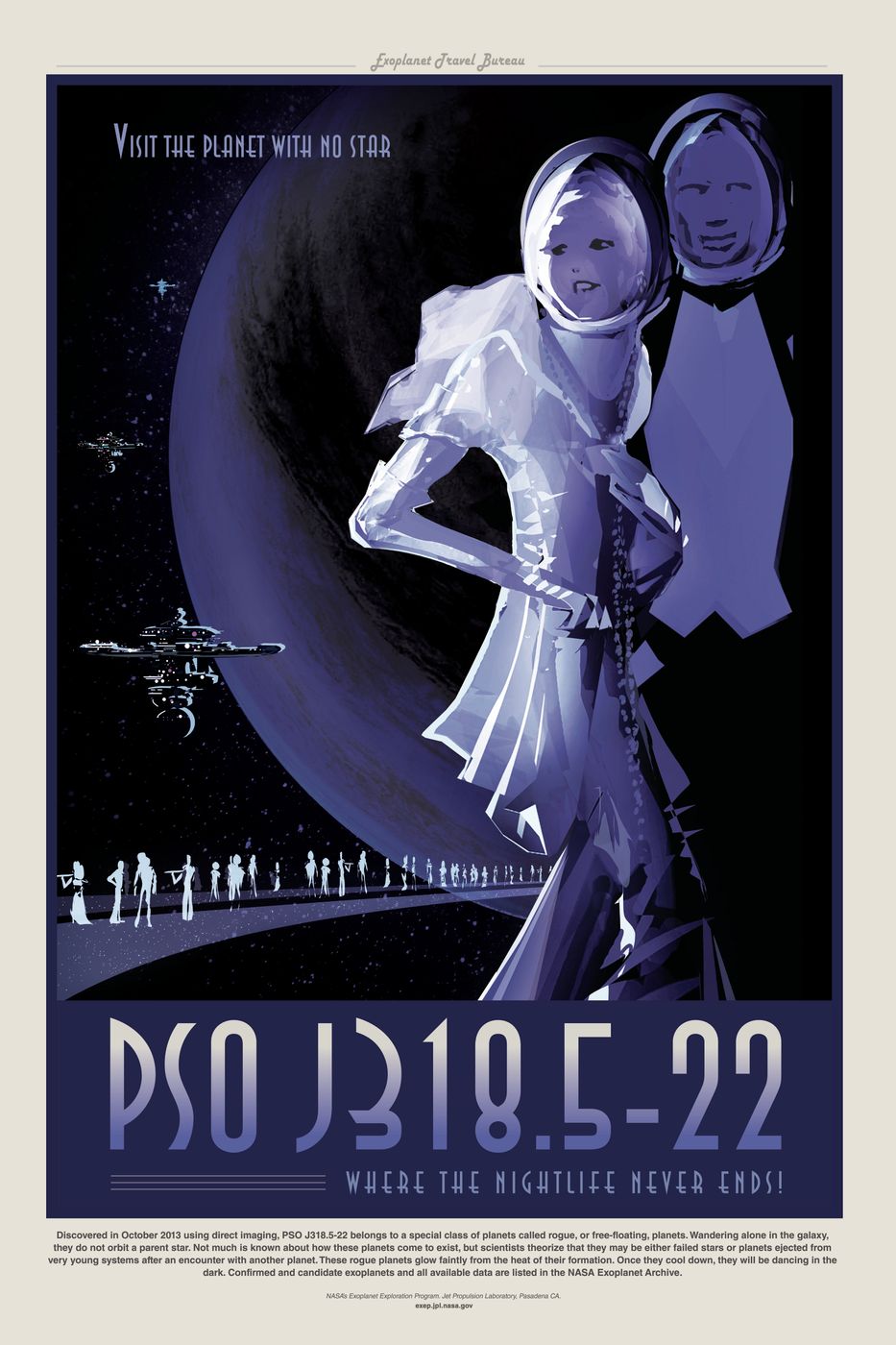 Psoj318 - NASA Visions of the Future Retro Space Travel Poster, Vintage Sci-Fi Wall Art, Galaxy Space Decor